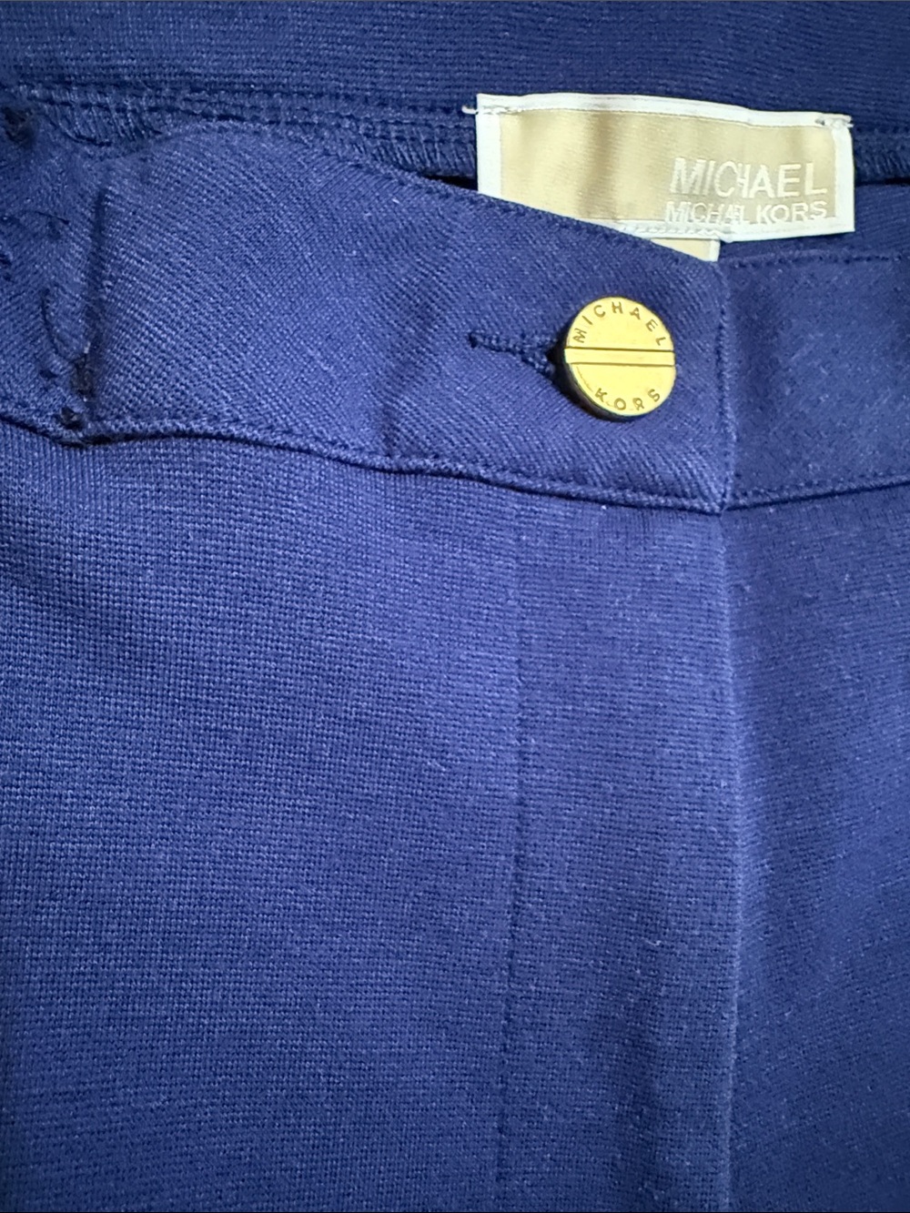 Michael Kors Slim Crop Trousers in Deep Navy